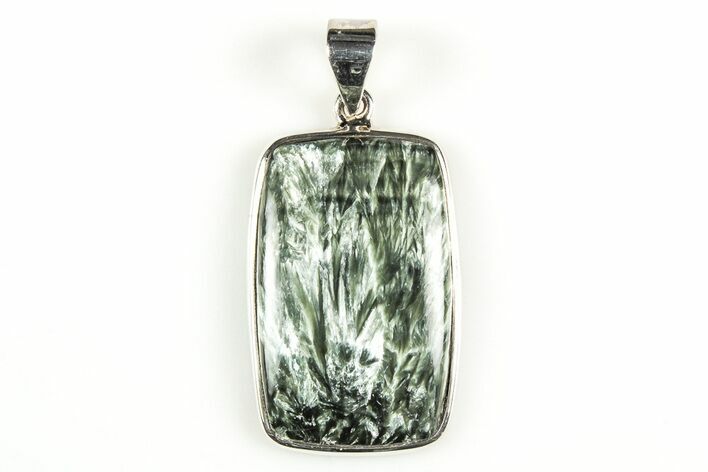 Polished Seraphinite Pendant (Necklace) - Sterling Silver #206339